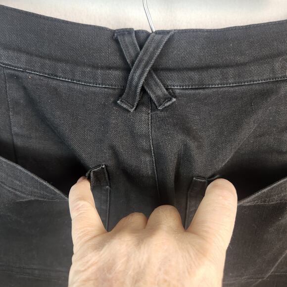 Brass Clothing Women’s Black Wide-Leg Sailor Pant Jeans Size 6 Inseam 30” NWT - Picture 12 of 16